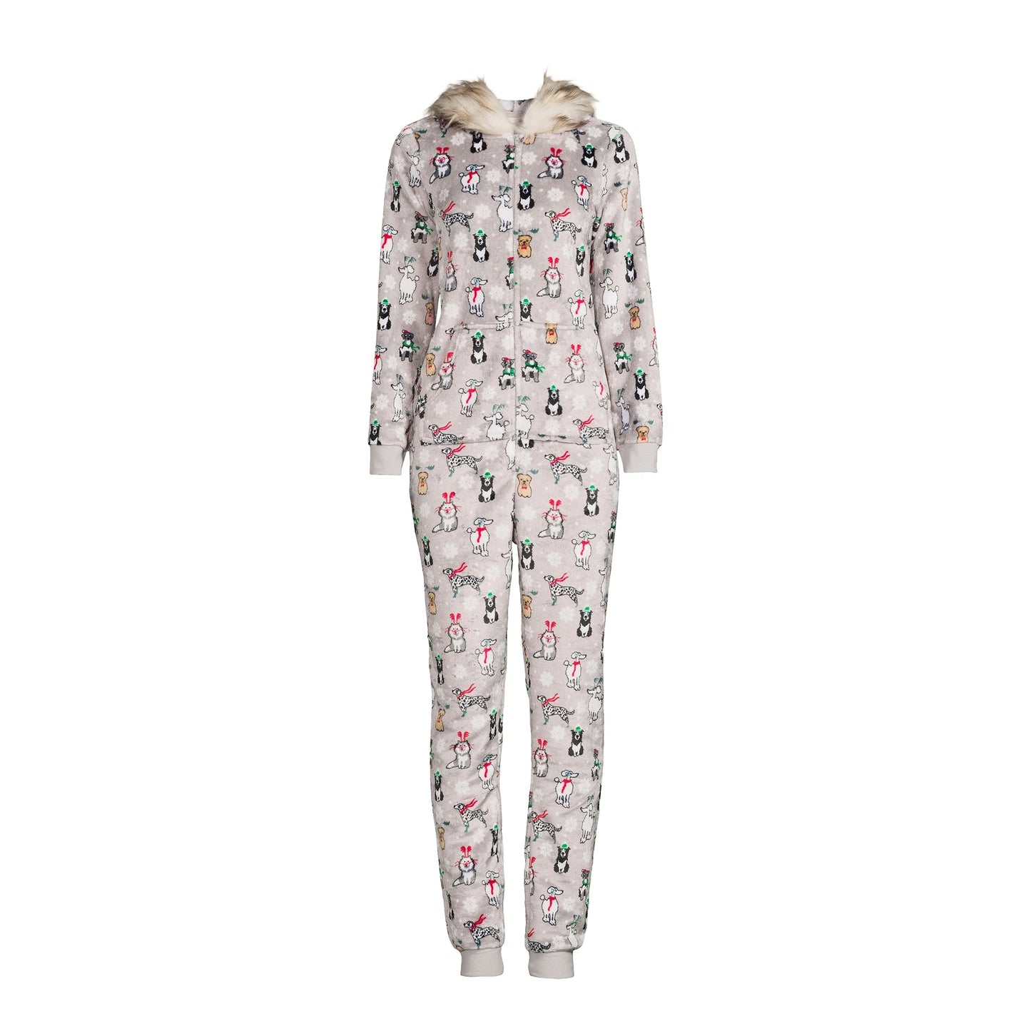 Secret Treasures Grey Union Suit Pajamas
