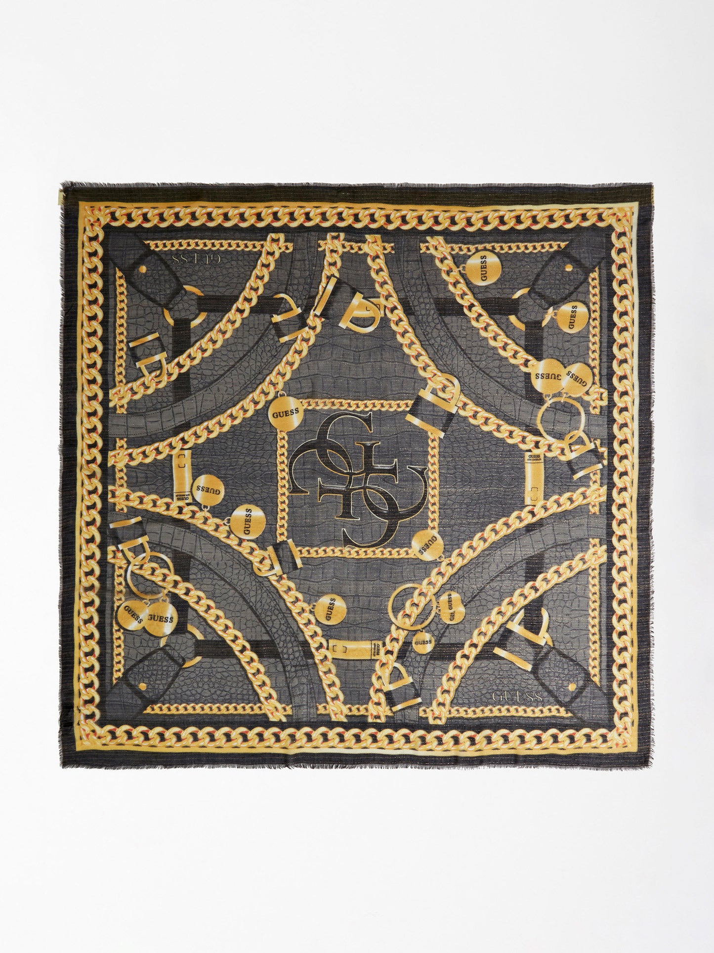 GUESS Black Chain Scarf