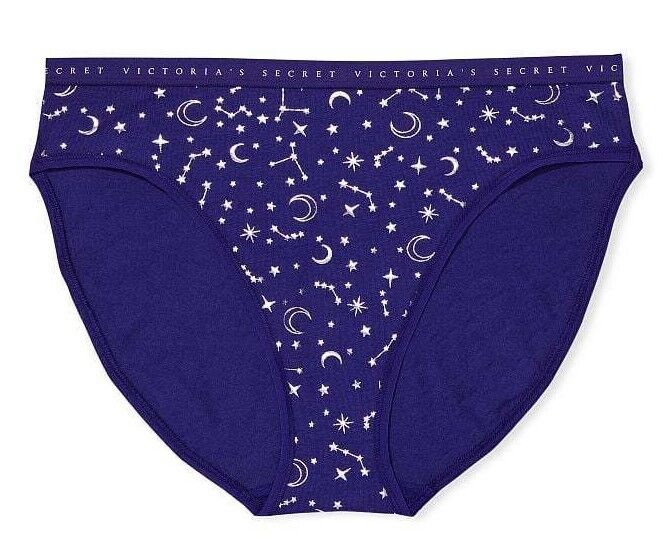 Victoria’s Secret Navy/Silver Star Stretch Cotton HighLeg Brief Pantie