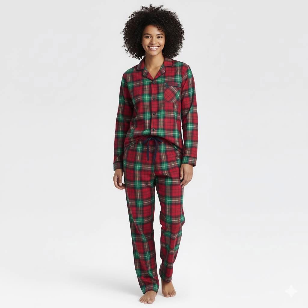 Wondershop Red Plaid Flannel Pajama