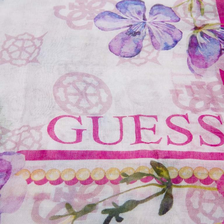 GUESS Pink Floral Scarf