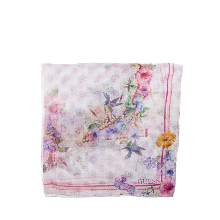 GUESS Pink Floral Scarf