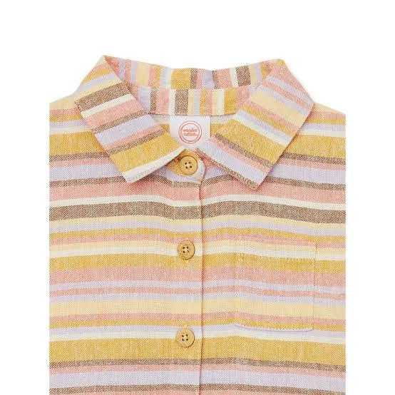 Wonder Nation Linen Stripes Matching Set