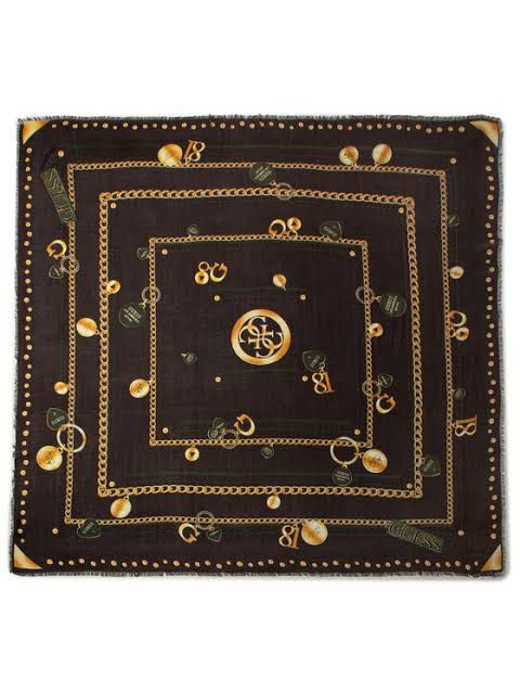 GUESS Black Chain Scarf