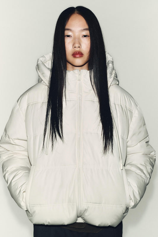 ZARA SHORT WATER-REPELLENT AND WINDPROOF HOODED ANORAK