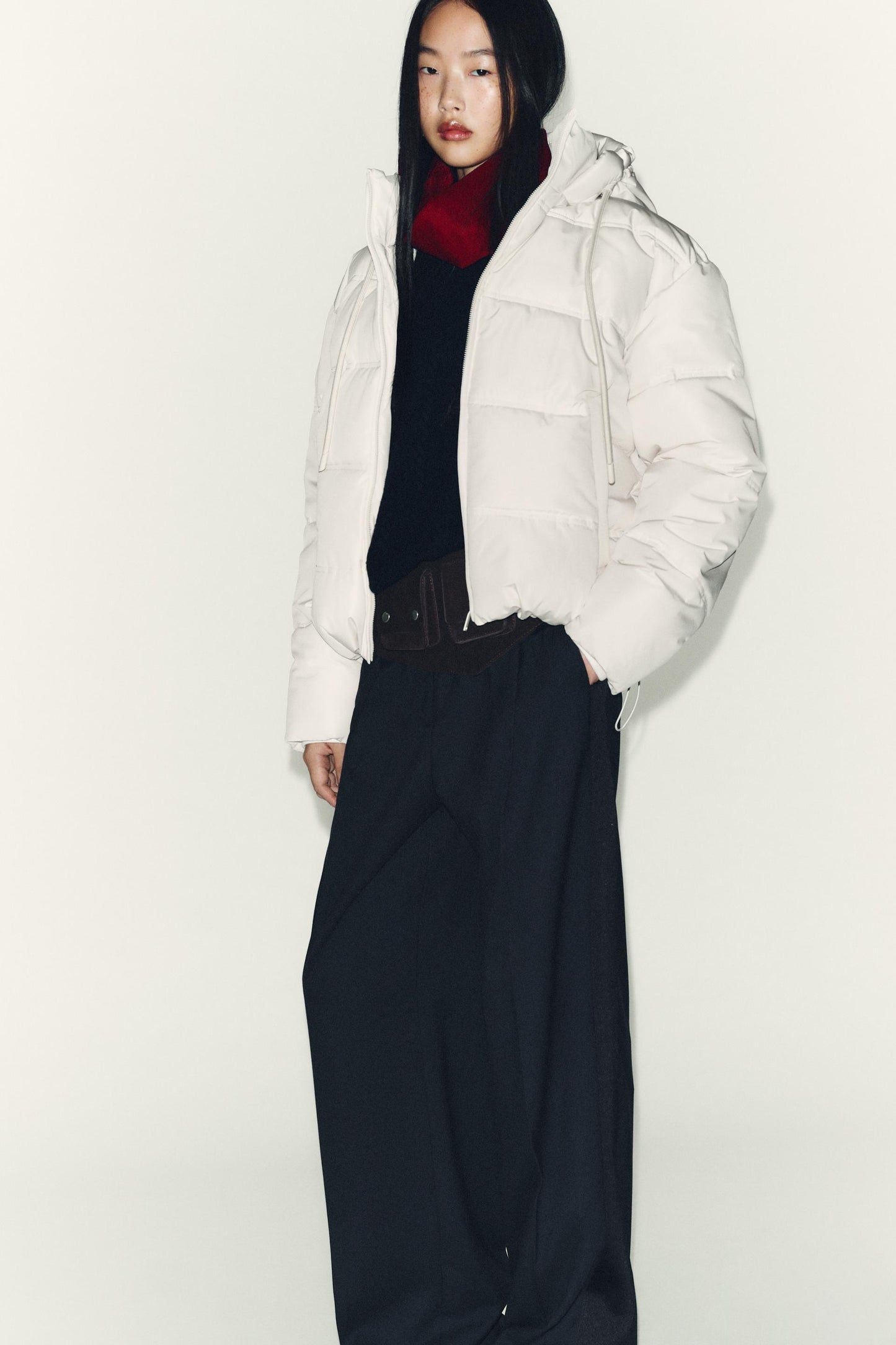 ZARA SHORT WATER-REPELLENT AND WINDPROOF HOODED ANORAK