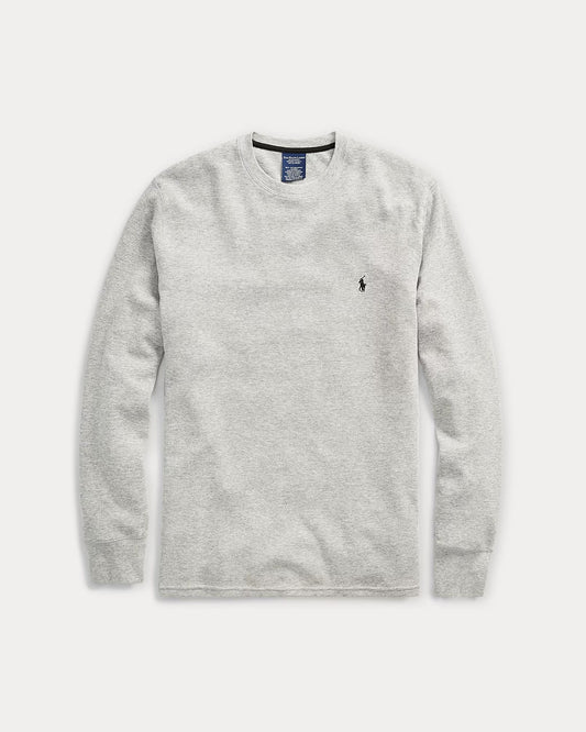 Polo Ralph Lauren Waffle-Knit Crewneck Thermal - Light Grey