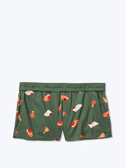 Victoria's Secret PINK Olive Pizza Boxer Shorts