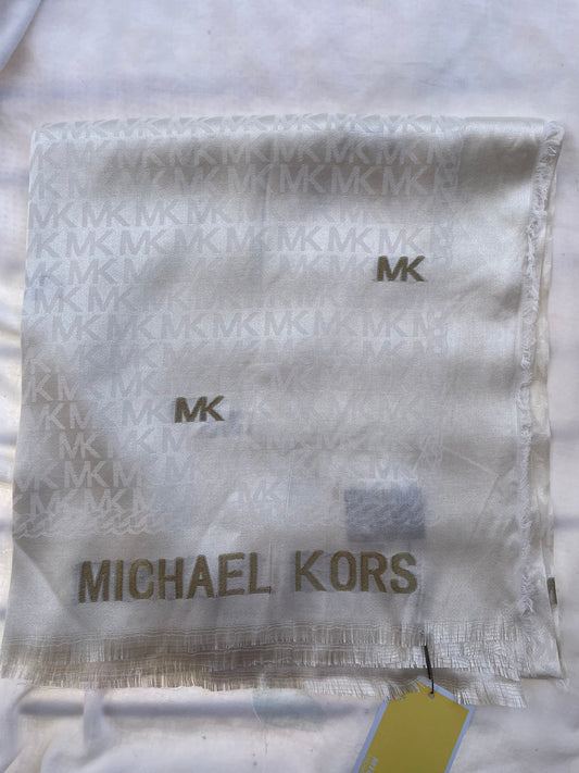 Michael Kors Offwhite Logo Scarf