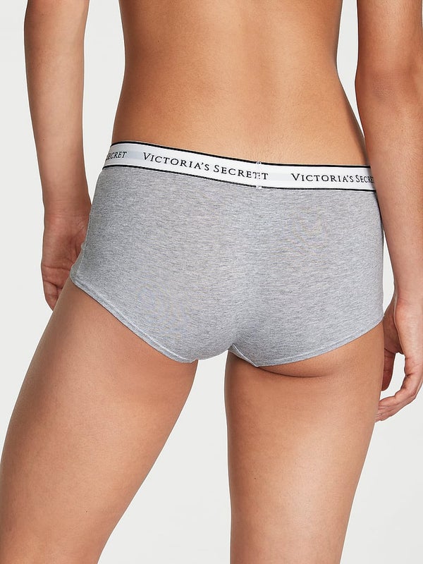 Victoria’s Secret Grey Logo Cotton Shorite Pantie
