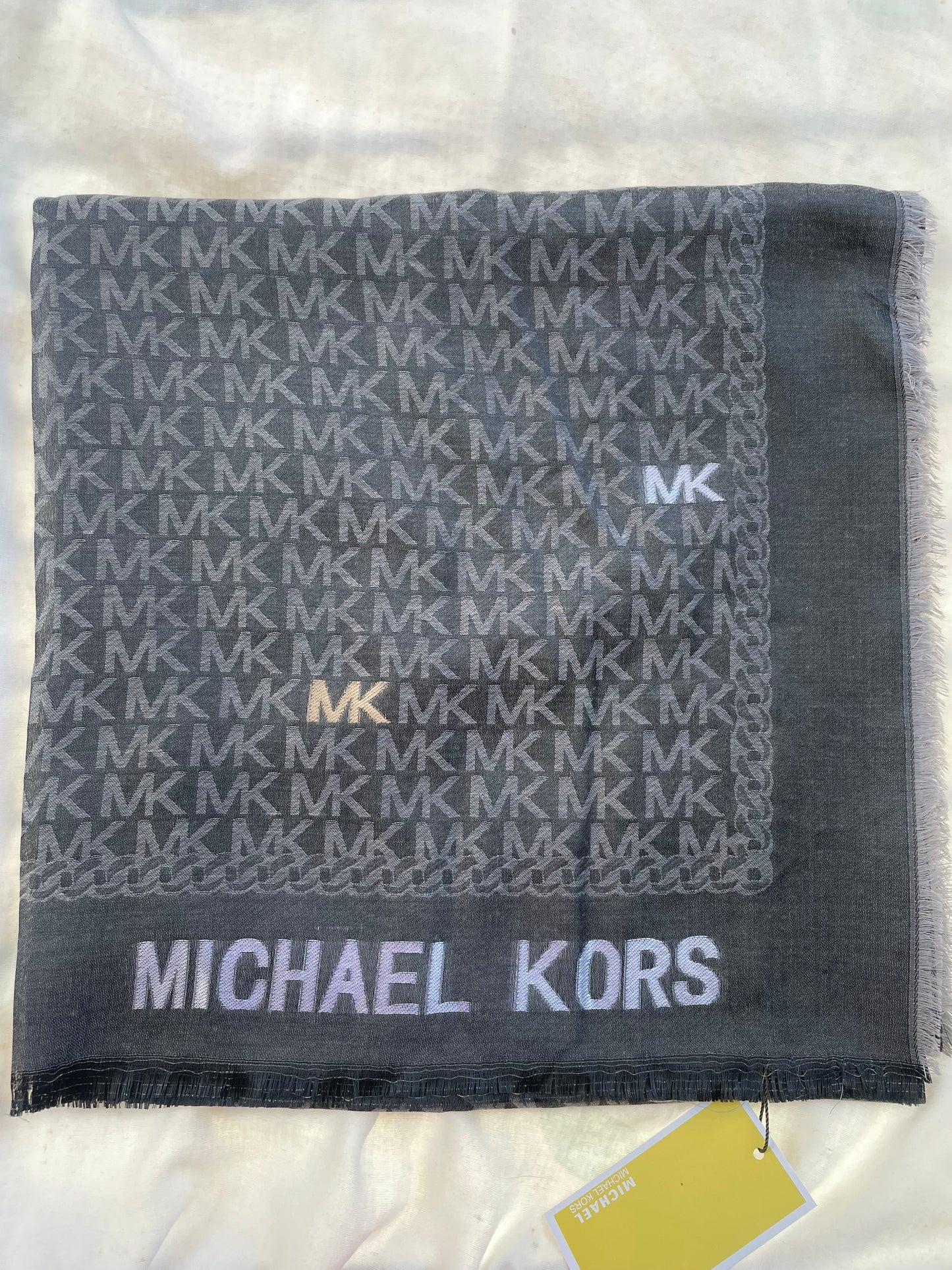 michael Kors Grey Logo Scarf
