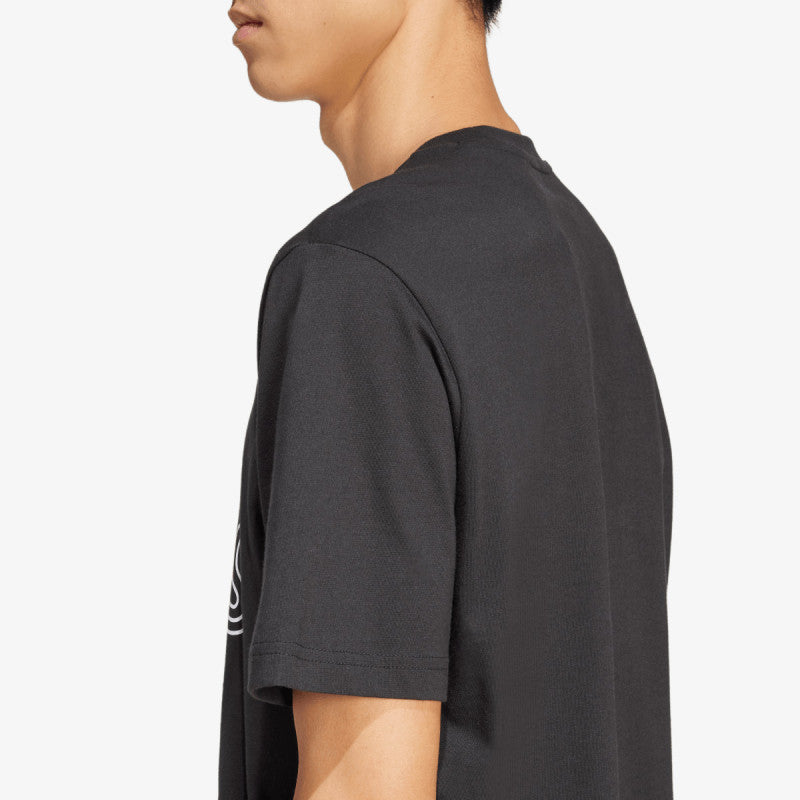 Adidas Black HOUSE OF TIRO LINEAR GRAPHIC T-SHIRT