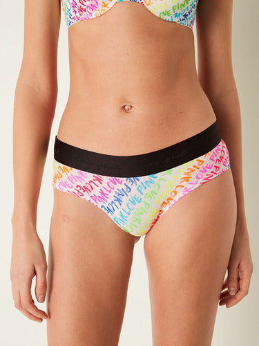 Victoria's Secret PINK  Rainbow Logo Hipster Pantie