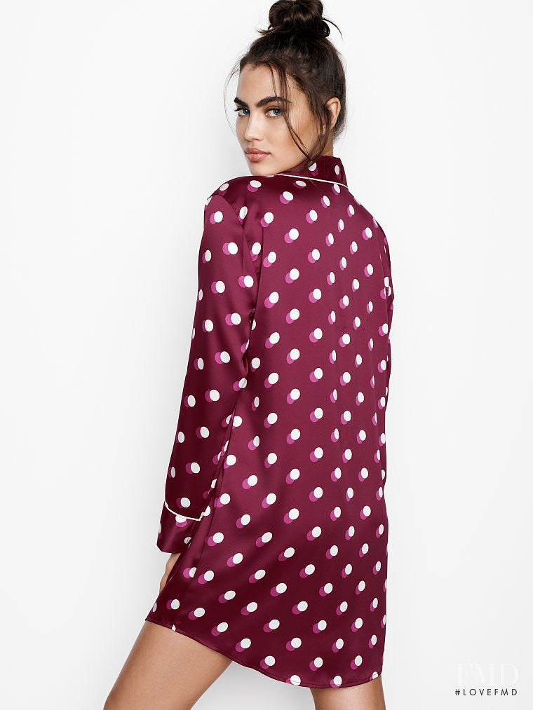 Victoria's Secret Burgundy Polka Dots Sleep Shirt