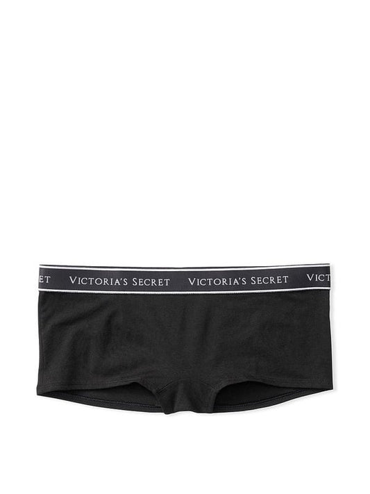 Victoria’s Secret Black Logo Cotton Shortie Pantie