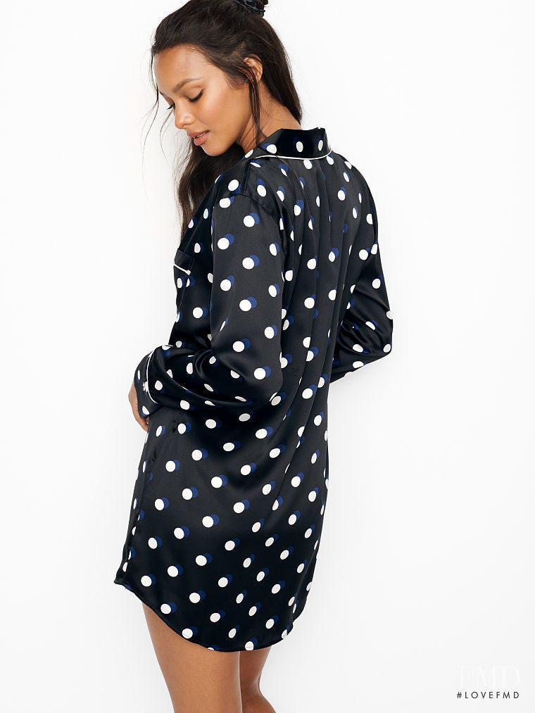 Victoria's Secret Navy Polka Dots Sleep Shirt