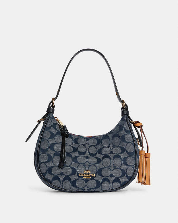 Coach Kleo Hobo In Signature Chambray Bag