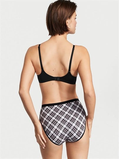 Victoria’s Secret Plaid Cotton high Leg Brief Pantie