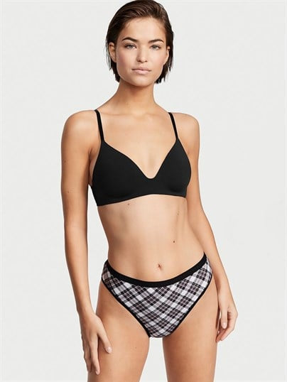 Victoria’s Secret Plaid Cotton high Leg Brief Pantie