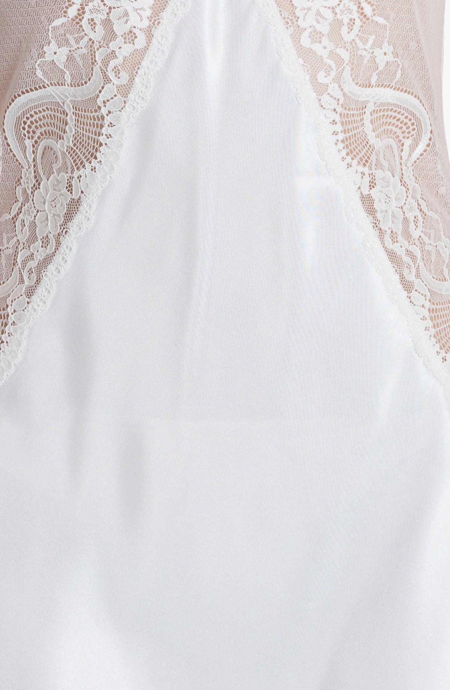 In Bloom by Jonquil White Lace Trim Slip Dress