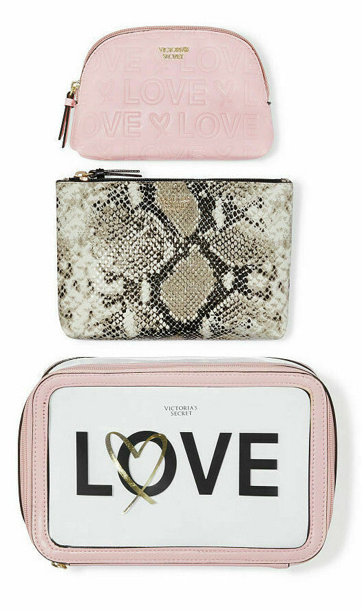 VICTORIA'S SECRET 3-Piece Makeup Bag Set