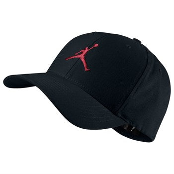 NIKE AIR JORDAN Classic Red Logo  black cap