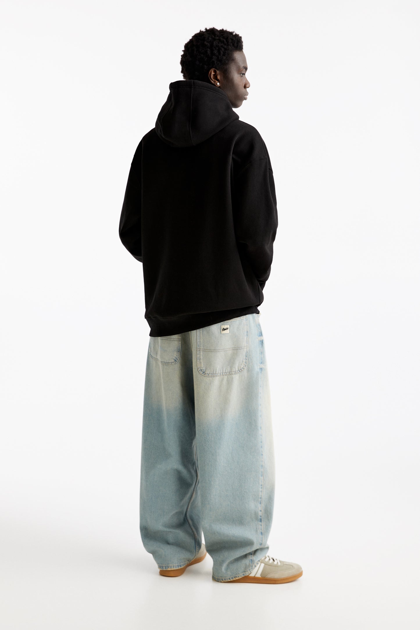 PULL&BEAR  Black Basic Hoodie