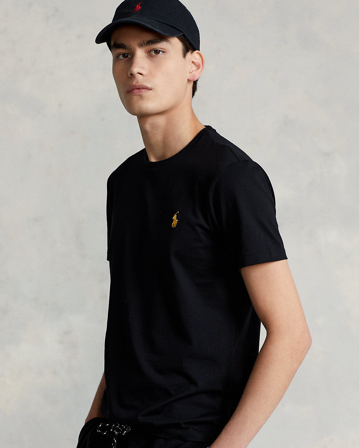 Polo Ralph Lauren Black Crewneck T-Shirt- Custom Slim Fit