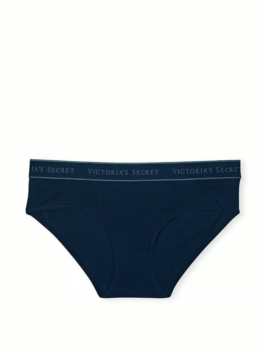 Victoria’s Secret Blue Logo Cotton Hiphugger Pantie