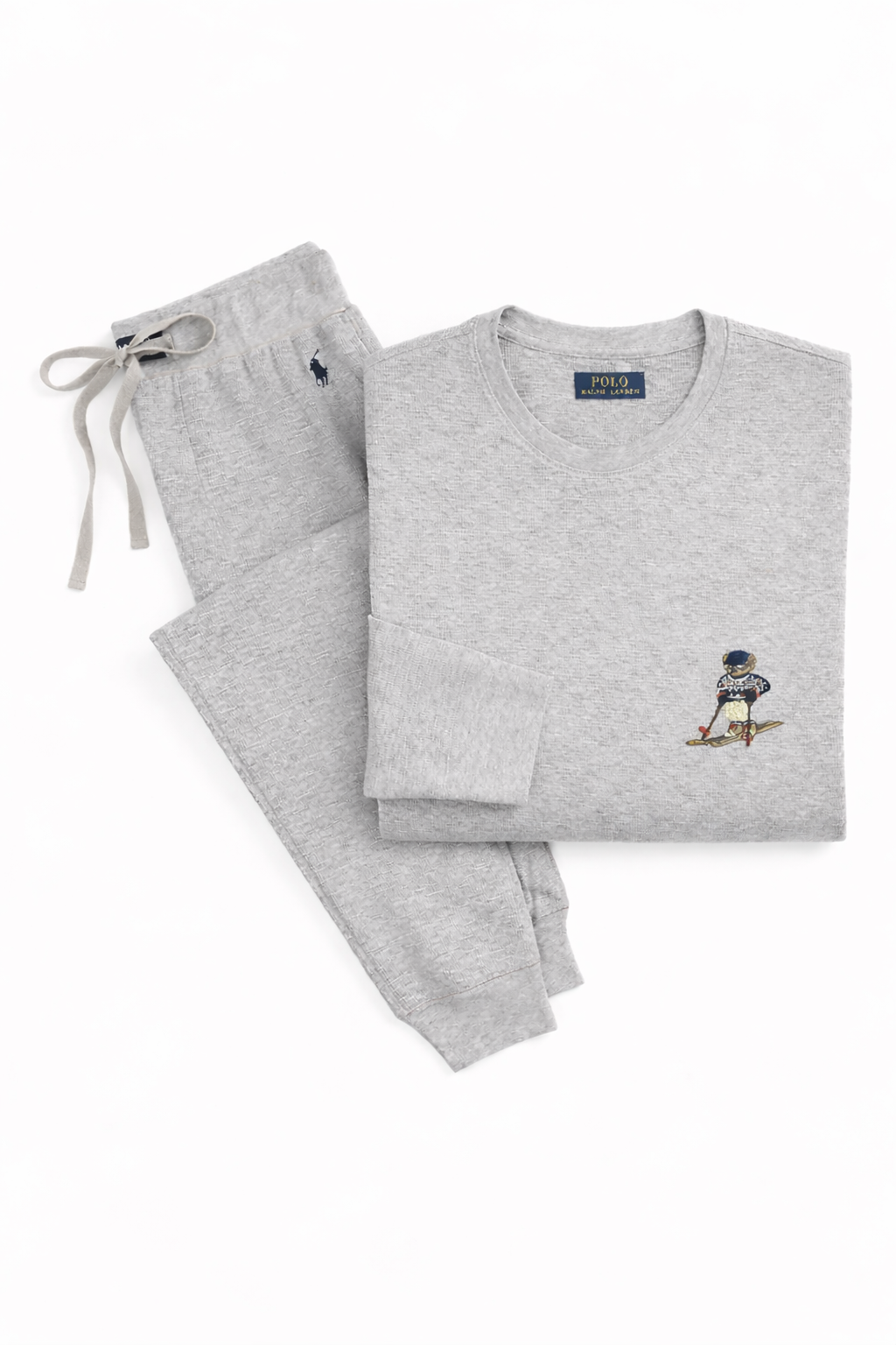 Polo Ralph Lauren Light Grey Bear Skii Pj Set