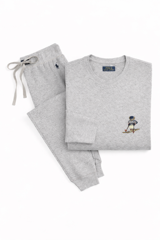 Polo Ralph Lauren Light Grey Bear Skii Pj Set