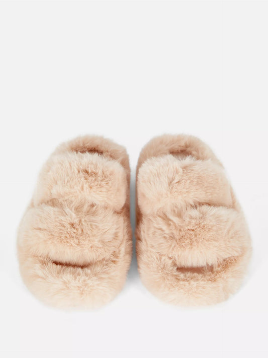 Primark Fluffy Double Strap Slippers