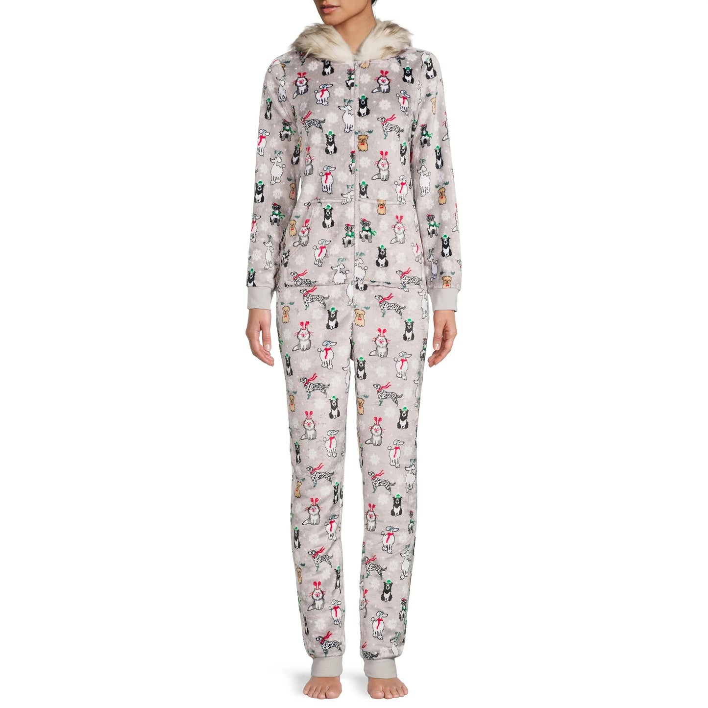 Secret Treasures Grey Union Suit Pajamas