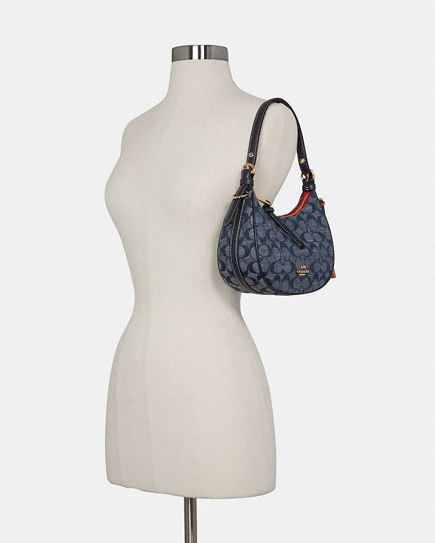 Coach Kleo Hobo In Signature Chambray Bag