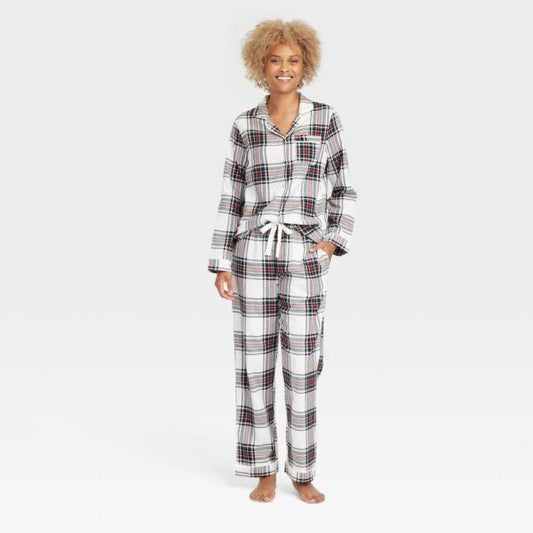 Stars Above Plaid Flannel Pj Set