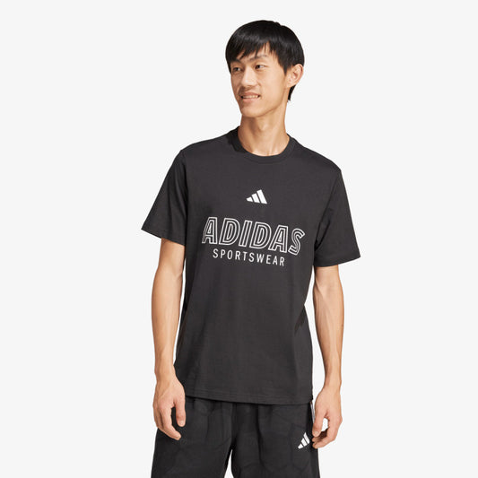 Adidas Black HOUSE OF TIRO LINEAR GRAPHIC T-SHIRT