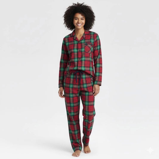Wondershop Red Plaid Flannel Pajama