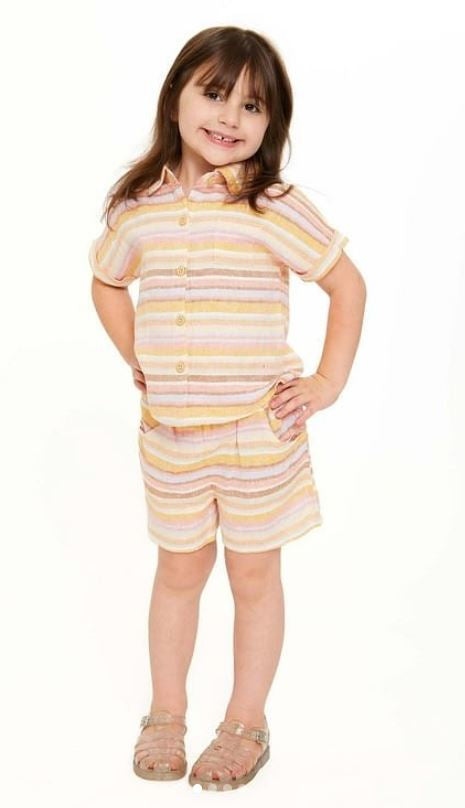 Wonder Nation Linen Stripes Matching Set