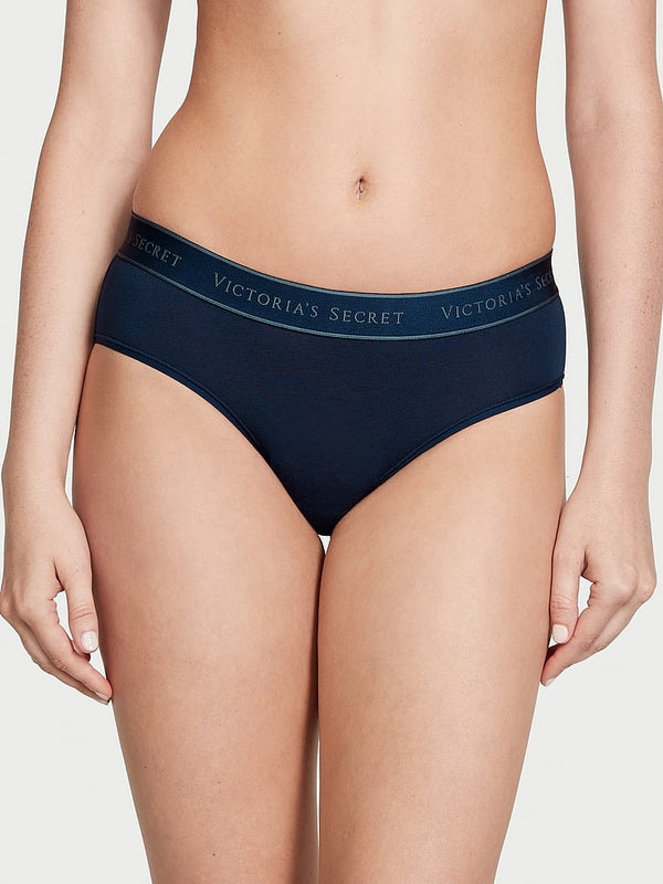 Victoria’s Secret Blue Logo Cotton Hiphugger Pantie