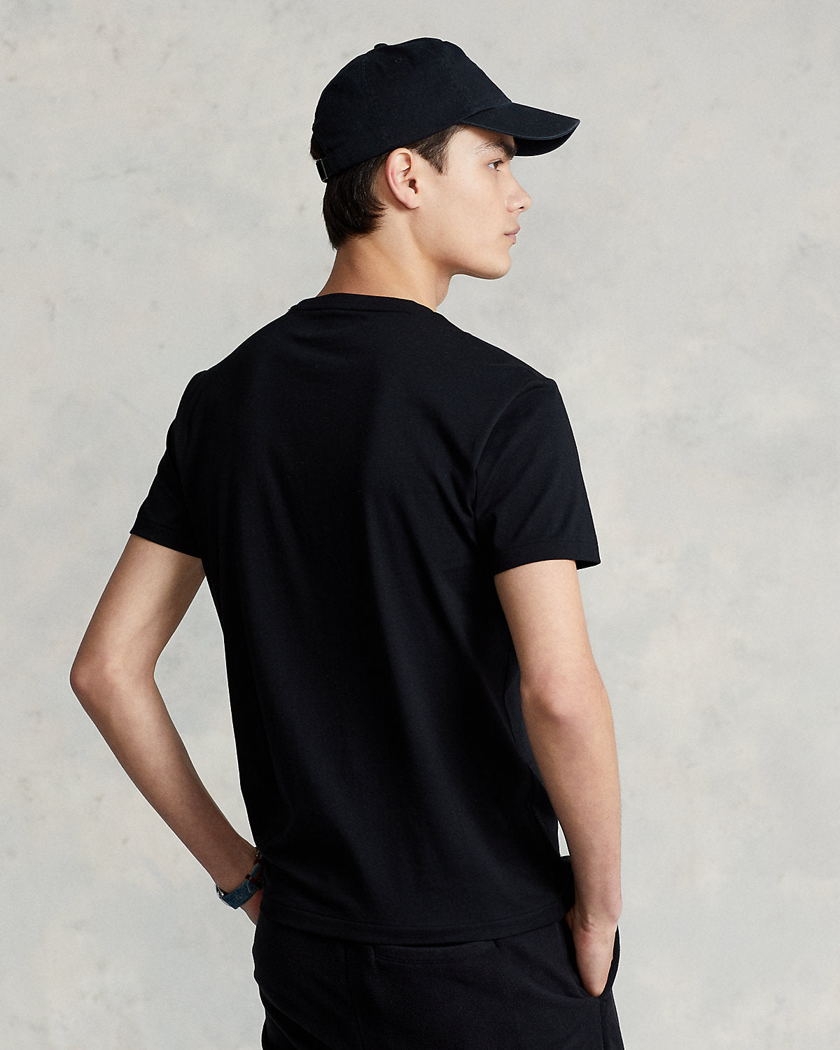 Polo Ralph Lauren Black Crewneck T-Shirt- Custom Slim Fit