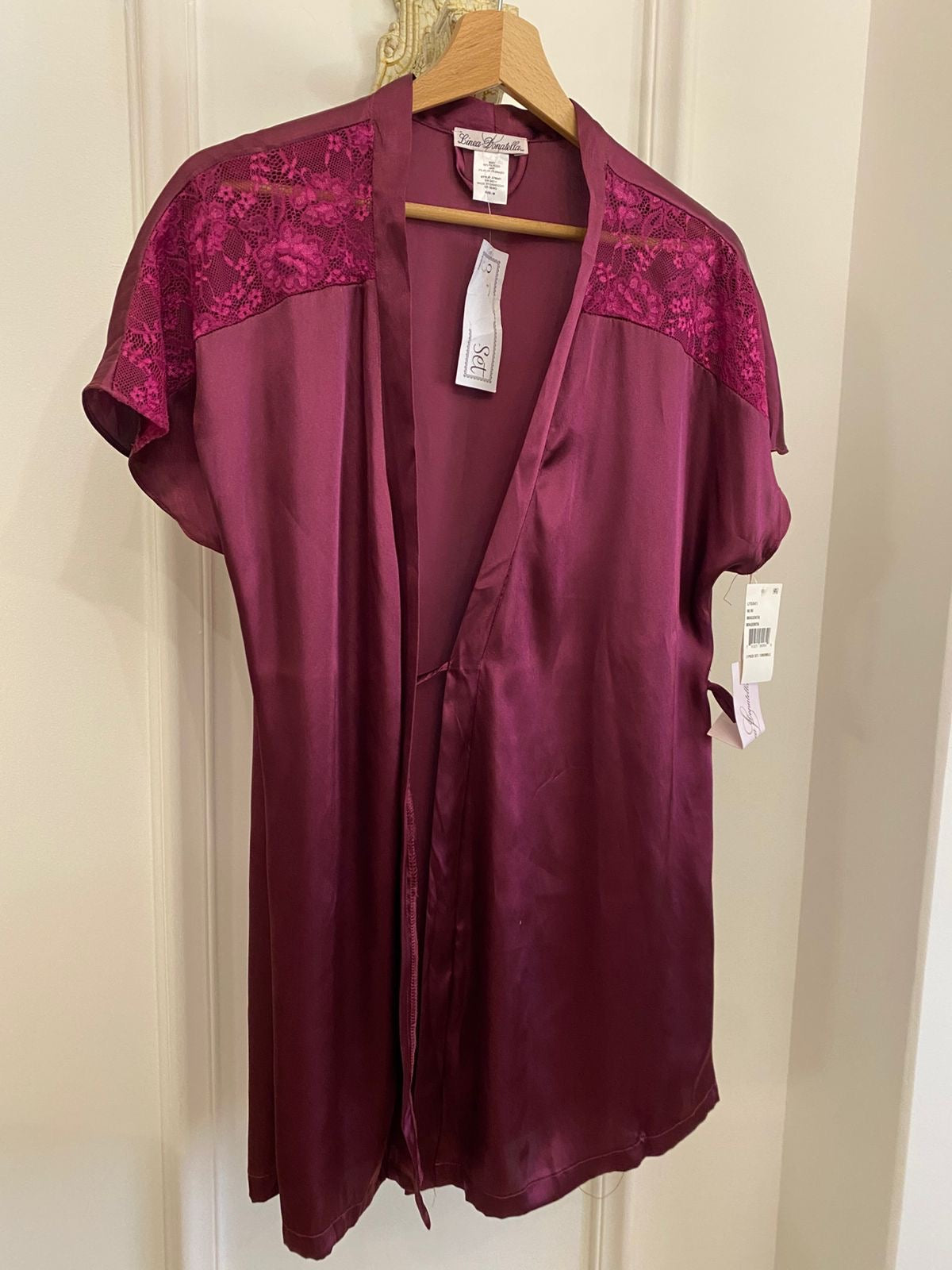 Linea Donatella Purple Satin Robe
