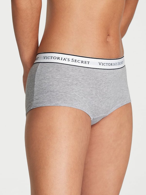 Victoria’s Secret Grey Logo Cotton Shorite Pantie