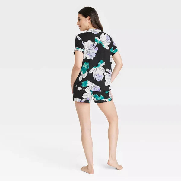 Stars Above Floral Short Pajama Set