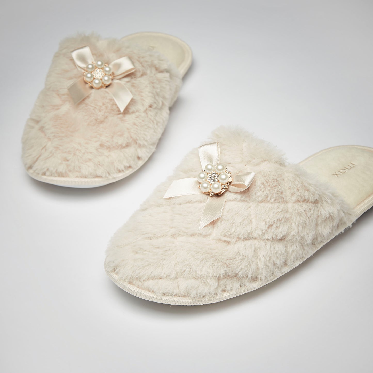 MAX Pearl Embellished Slip-On Bedroom Mules