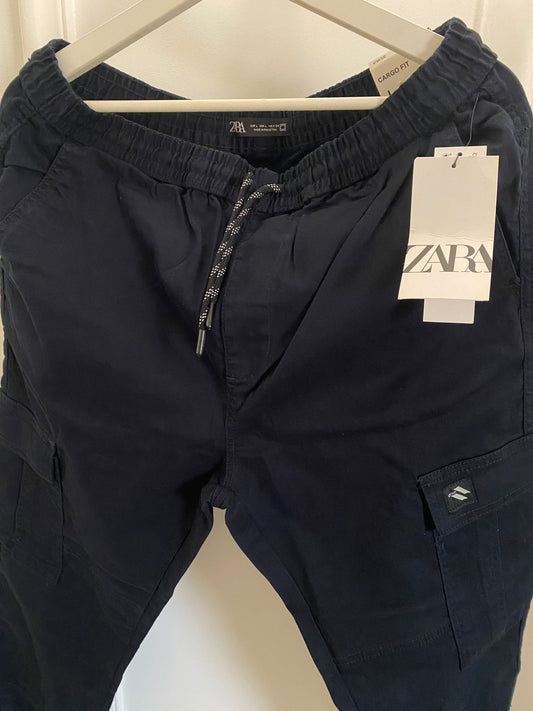 Zara Men Navy Cargo Pants