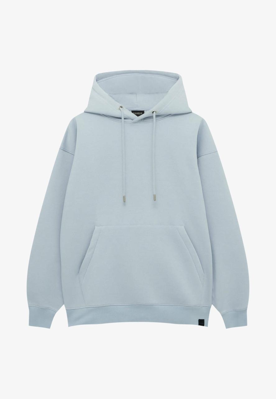 PULL&BEAR  Light Blue Basic Hoodie