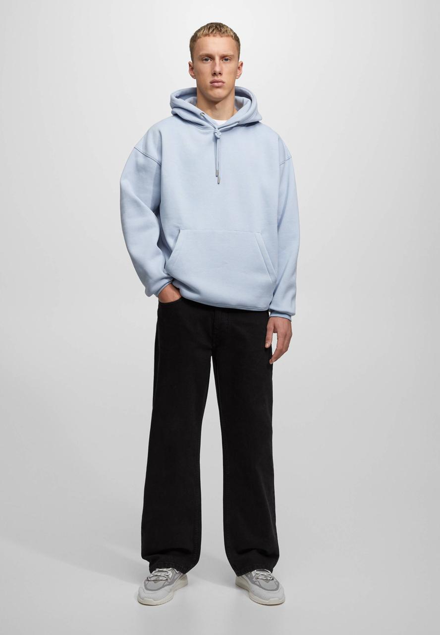 PULL&BEAR  Light Blue Basic Hoodie