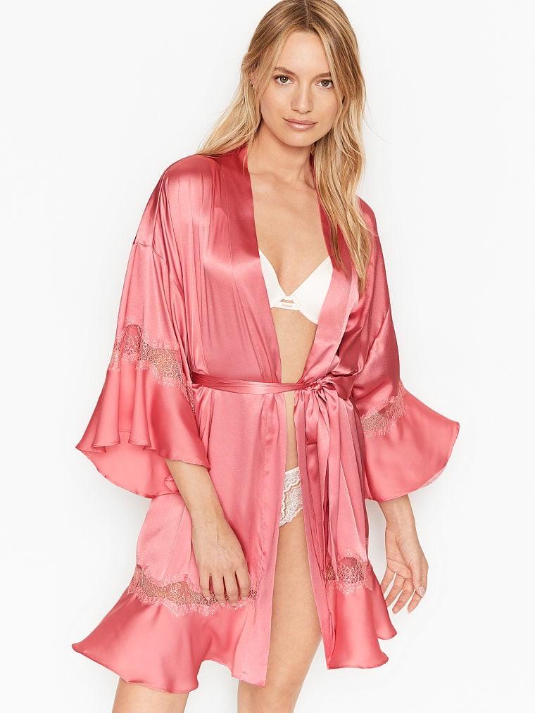 Victoria's Secret Pink Lace Flounce Robe