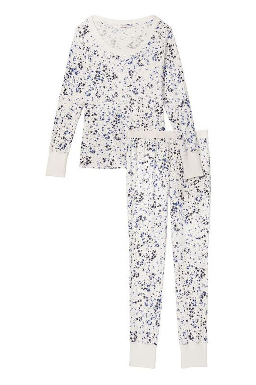 Victoria's Secret Thermal Long Pajama Set- Stars