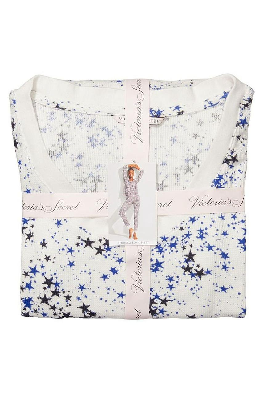 Victoria's Secret Thermal Long Pajama Set- Stars